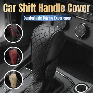 1Pcs Car Shift Handle Cover PU Leather Non-Slip Wear-resistant Car Gear Lever Cover Car Interior