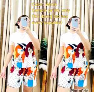 shantal Direct Supplier Casual Tao Tao Printed Pambahay Tshirts and Shorts Set Terno for Women  - fits XS to XL - good quality - made of imported fabric - affordable and comfortable  - multi way to wear  - excellent quality  - best seller terno  Color: bl