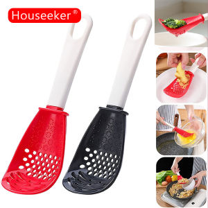 Houseeker Japanese Cooking Spoon Multi-Function Potato Masher Garlic Press Colander Grating Kitchen Auxiliary Food Gadget