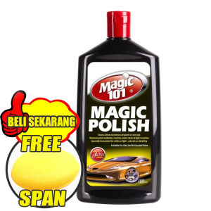 [Magic 101]  Pengilap Kereta Polish 400ml percuma span / Magic101 Magic Polish 400ml Free Sponge  (Remove light scratches & swirl marks)
