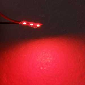 LAMPU ALIS 15CM & DEMON 3LED WARNA MERAH  FLEKSIBEL MOTOR MOBIL