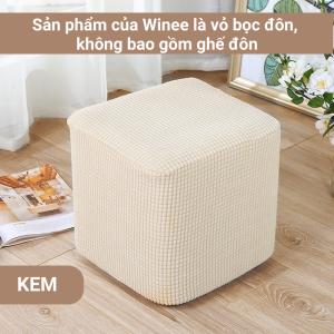 Vỏ đôn vuông vỏ đôn chữ nhật vải nỉ caro dày dặn mềm mại