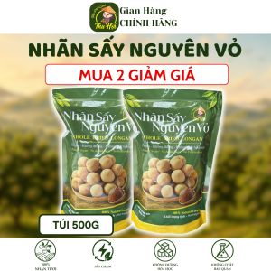 [MUA 2 GIẢM GIÁ] Combo 2 Túi 500g Nhãn Sấy Nguyên Vỏ - Sấy Điện Giữ Vị Ngọt Tự Nhiên | Đặc sản Bình Châu