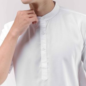 Baju Koko Kurta Pria Muslim Lengan Pendek Brown Premium Katun Nyaman dan Lembut - Stylelaki KANNA