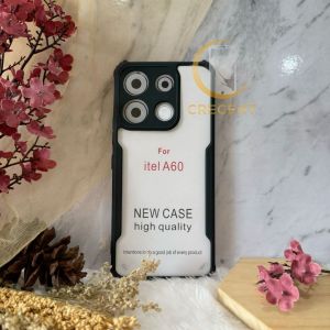 Soft Case Fusion Armor Shockproof Black Back Slim Transparant Beetle Series Kompatibel Tecno Pova 6 Pova 6 Pro Pova 5 Pova 5 Pro Pova 4 Pova 4 Pro Spark 20 / Tecno Spark 20C Spark 20 Pro Spark 20 Pro Plus Itel S23 S23 Plus A60s P40 P55 NFC 4G P55 5G