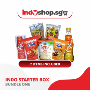 Indo Starter Box Bundle One Banana Tempeh Belinjo Coated Peanut Tea