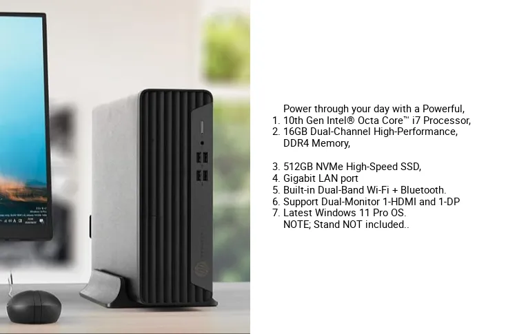 HP Prodesk 400 G7 SFF 10th Gen Intel Octa-Core i7 16GB RAM 512GB