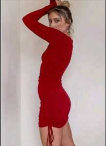 DRESS LENGAN SATU PANJANG SERUT 2 / DRESS LENGAN SATU PANJANG