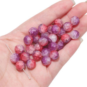 ลูกปัดทรงกลมแก้วคริสตัลหลากสี20ชิ้น/ถุง10มม. สำหรับสร้อยข้อมือสร้อยคอเครื่องประดับทำเครื่องเพชรแบบ DIY