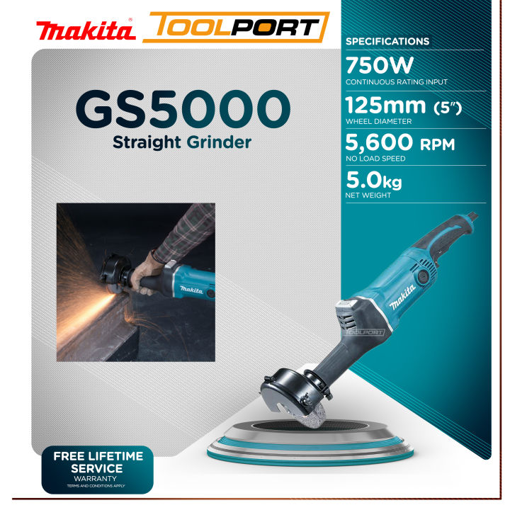 Makita GS5000 5" Straight Grinder (750W) [ TOOLPORT ] Lazada PH