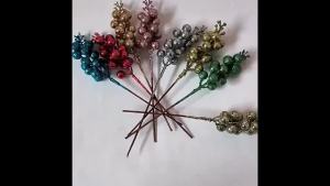 2025YESPERY ดอกไม้ประดิษฐ์แวววาวสำหรับตกแต่งต้นคริสต์มาสเชอร์รี่เบอร์รี่โฟมเทียมตกแต่งเทศกาลคริสต์มาส DIY สำหรับบ้าน1/5/10ชิ้นEMCKG