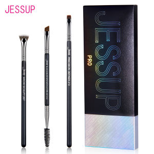 Bộ cọ lông mày Jessup 3 cọ lông mày Pro tổng hợp điêu khắc lông mày/cọ lông mày có góc cạnh phẳng mỏng/bộ định hình chính xác T326