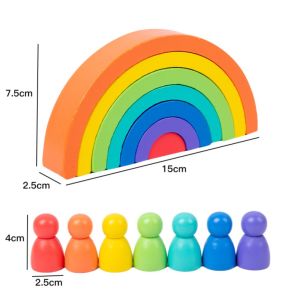 Montessori Wooden Rainbow and Wooden Man (Big and Small version available)