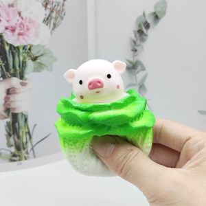 SDRYHTDH Rabbit Squeeze Toy Pig Vegetable Cartoon Toys Soft Rat Animal Toys Children