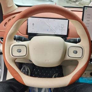 Kaly Zrainsun Customized Car Steering Wheel Cover For Ora Good Cat GT 2025 Edition 3D Style Design Hand Stiching Leather Braid 9Y3K6