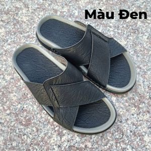 Dép nam quai chéo Dép quai ngang quai chéo nam QCX1 da sít cao cấp đế siu nhẹ mềm dẻo