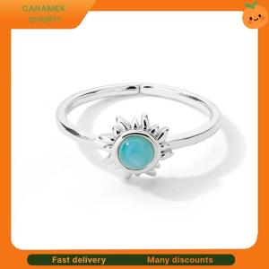 ❣️❣️❣️ Stainless Steel Sun Opal Rings For Women Gold Color Couple Rings Aesthetic Engaement Wedding Ring Jewelry Party Gift Bague Femme