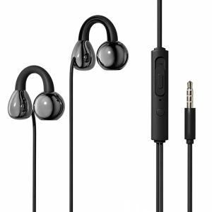 S18 Clip-On Earphones Headphones Type-C 3.5mm Wired With Mic Not In-Ear HiFi Headsets Sound Earbuds