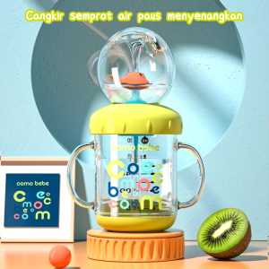 COMOBEBE Botol Minum anak 220ML BPA FREE Bahan Tritan Botol air mancur botol air mancur lumba