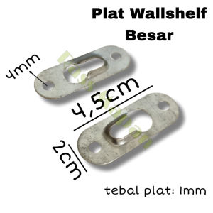 Plat Gantungan Ambalan Untuk Wallshelf Rak Buku Dinding Pigura isi 100