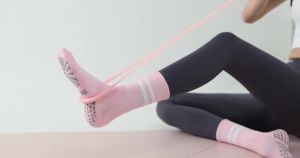 ULEEMARK Womens Pilates Non slip Yoga Socks Dance Gym Exercise Ankle Socks