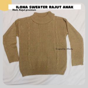 NEW iLona  Sweater Anak - atasan anak perempuan Umur 2 - 12 Tahun - Pakaian Anak Kekinian Atasan / Blouse Anak Perempuan Korean Style / Baju Anak Perempuan Terbaru / Baju Rajut Anak Perempuan - witer Anak Perempuan Umur 5 6 Tahun -Switer Anak Umur 2 Tahun