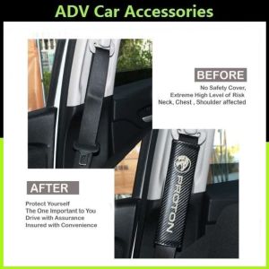 Proton Car Safety Seat Belt Cover Carbon Fibre 2pcs