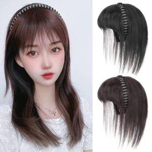 Headband with Hair Wig Natural Bangs Wig Headband Forehead Hair Wigs Invisible Fringe Air Bangs