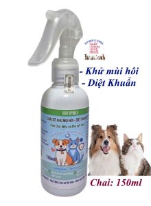 Chai xịt Biopro 150ml khử mùi diệt khuẩn trên Chó Mèo và khu vực nuôi Hương biển dịu nhẹ Khử mùi nhanh chóng