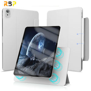 Ốp kẹp hai mặt từ tính Rbp thích hợp cho iPad gen10 10.9 mini 6 8.3 inch iPad Pro 11 2020 2021 2022 không khí 4 Air 5 iPad Pro 11 2018 khóa ba trong một siêu mỏng không khung ốp bảo vệ chia thông minh có thể tháo rời màu xám