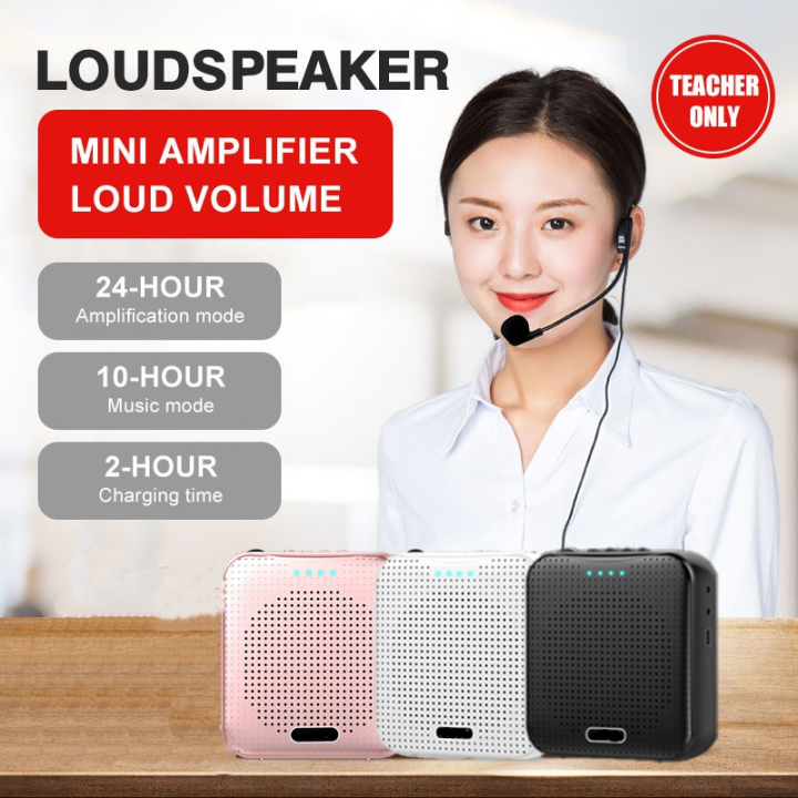 Lapel Microphone Wireless Mini Portable Voice Amplifier Megaphone with