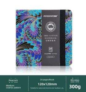 Potentate vuông cầm tay 100% cotton cao Đẳng Lớp 300gsm giấy màu nước Cuốn Sách Màu nước sơn vẽ tay du lịch phác thảo cuốn sách Pads họa cụ