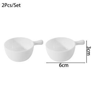 5Pcs Food Grade Plastic Side Dish Bowl Multi-color Mini Dipping Sauce Dish with Handle Kitchen Hot Pot Seasoning Storage Container