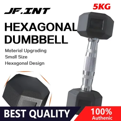【Spot barang】Dumbbell set peralatan fitness hexagonal dumbell 5kg dengan perlindungan lingkungan