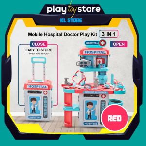 Pretend Play Kids Doctor Set with Electronic Stethoscope Carrying Storage Case - Role Play Toys