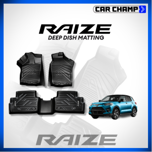 Toyota Raize 2022 to 2026 OEM 3D TPE / 5D EXCELLENT / 7D FULLY EXTENDED / 9D OEM EXTENDED Deep Dish Matting