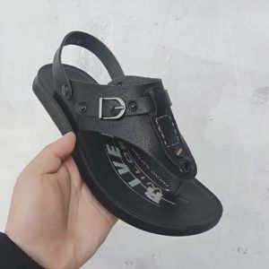 Casual Flip Flops Men Summer Non-Slip Outdoor Dual Use Wear Sandals Microfiber Plywood Slippers Flip-Flops Beach Shoes Men ㏇L0529