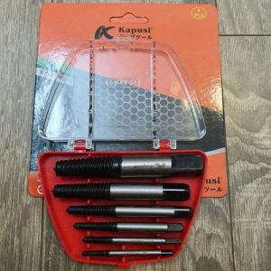 Bộ mũi vít nhổ ốc gãy bộ tháo bu lông ốc vít trờn ren Kapusi gồm 6 cây vặn ốc vít hư tháo vít gãy toét chuyên nghiệp