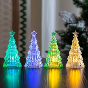 NCNC(OKDEALS01) Glowing Christmas Tree Night Light Colorful Luminous Christmas Ornament Night Decoration Plastic LED Lamps Kids
