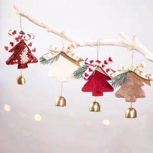 UNQIN Soft Christmas Tree Hanging Ornament Creative Plush Christmas Tree Christmas Tree Decoration Vintage DIY Xmas Hanging Decoration Christmas Ornament