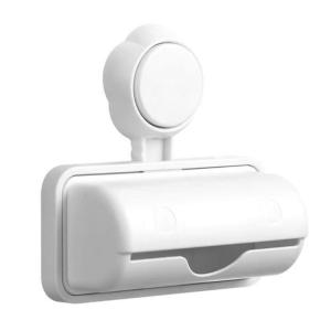 Wall Mounted Suction Cup Garbage Bag Organizer Suction Cup Extractable Bag Dispenser Stand with Adhesive Backing