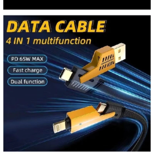 4in1 Kabel Data 65Watt Cable Data Fast Charging USB To Type-C IOS Multiple Charging AH108
