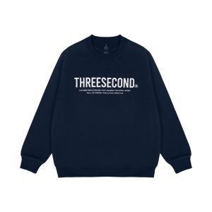 3Second Jaket Pria Crewneck Sweatshirt Regular Fit Fleece Threescnd Style OL-C100425
