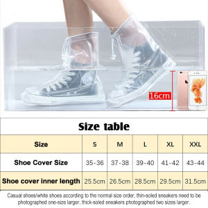 Waterproof Adult Rain Shoe Cover Silicone Thickened Reusable Anti-slip For Men And Women Rain Boot Cover SP401