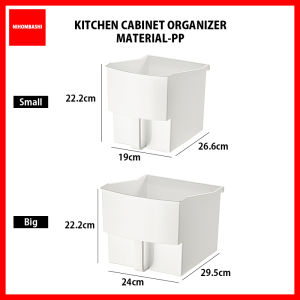 Kitchen Storage Box Drawer Organizer Portable Cabinet Bin with Handle Plastic Container for Pantry Utensils Snacks Vegetables Fruits Dried Food Ingredients Kitchenware Organiser