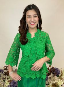 เสื้อลูกไม้ [3568#] - [2] Size : 36"-52" (เสื้อลินินเสื้อออกงานเสื้องานแต่งเสื้อไปวัดเสื้อลูกไม้หรูเสื้อคนอ้วนเสื้อลูกไม้หรูเสื้อลูกไม้สวย)