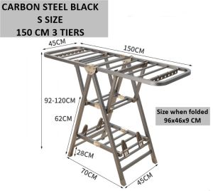 Foldable Clothes Laundry Drying Rack/ Stainless Steel Heavy Duty with Wheels Thickened Upgraded Model