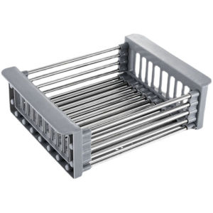 Rổ thoát nước bằng thép không gỉ giá để chén đĩa có thể kéo dài và dễ vệ sinh.