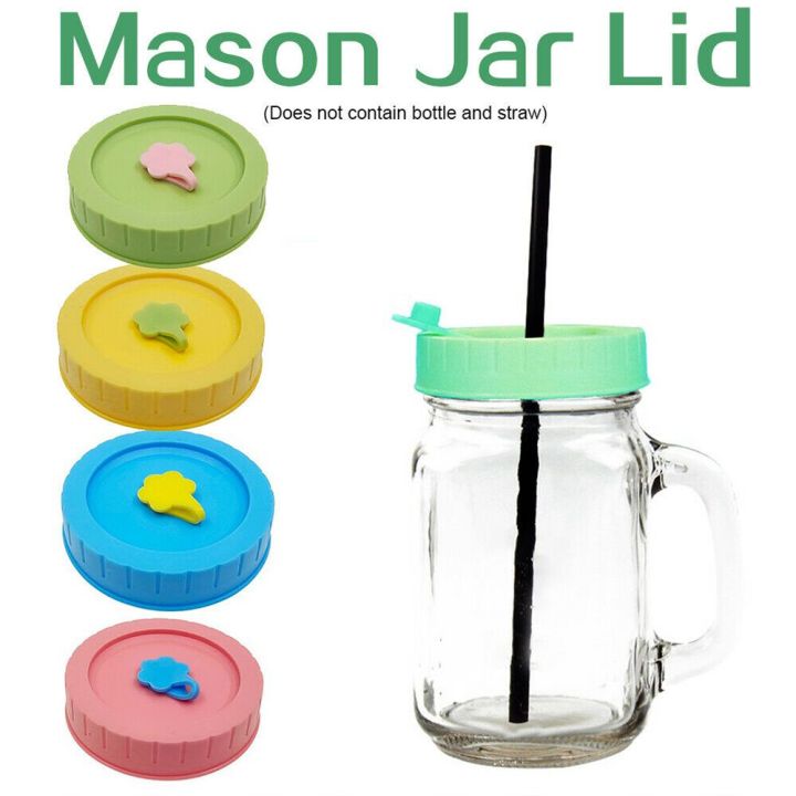 1/4Pcs Kitchen and Dining Food Storage Plastic LeakProof Mason Jar