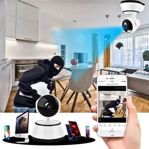 PUCUK Kamera CCTV V380 Q6 PRO Kontrol PTZ Keamanan IP Penglihatan Malam WiFi Panorama 3D 1080P HD